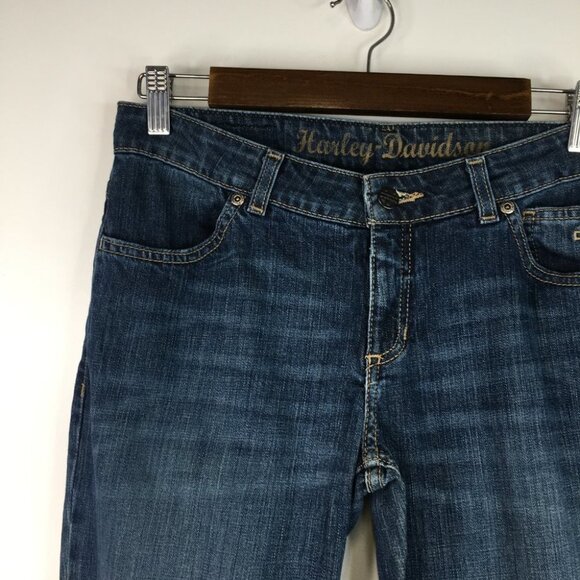 Harley Davidson Bootcut Jeans Blue Size 6 - Picture 4 of 10